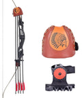 Adjustable Leather Archery Arrow Quiver With Quick Shoot System For Longbow Or Recurve Bow Holds 4 Or 6 Arrows Easy Clip And Remove Secure Grip Boss Build For Hunting And Target Practice showing attachment and design details.
