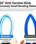 Top Shelf Clear Blue Polyurethane Air Hose Tube 6Mm OD Kink Free Flexible Industrial Grade Tubing comparison showing flexibility.