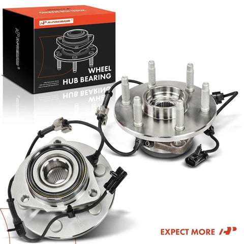 Front Wheel Bearing And Hub Assembly Set For 6 Lug Trucks Compatible With 1999 To 2007 Silverado 1500 pictured with box