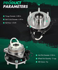 Pair Front Wheel Hub Bearing Assembly With ABS For Ford Ranger And Mazda B4000 1998 1999 2000 5-Lug 4WD details