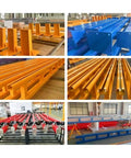 Heavy Duty Freestanding Suspension Bridge Overhead Crane System For Garage 1 Ton 500Kg Lifting components displayed in various colors.