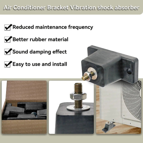Heavy Duty Anti Vibration Mounts For Mini Split AC Outdoor Units Rubber Shock Absorber Foot Mounts Vibration Isolator Bracket