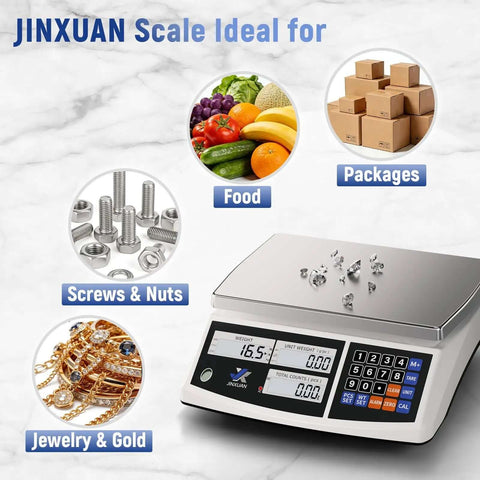 Heavy Duty Industrial Counting Scale 30kg 66lb With 0.1g Precision Bench Scale For Inventory Counting Of Small Parts And Coins