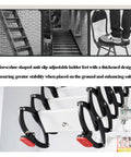 Electric Attic Ladder Pull Down Loft Stairs With Remote Control And Safety Handrails Heavy Duty Ceiling Access showing anti-slip adjustable feet