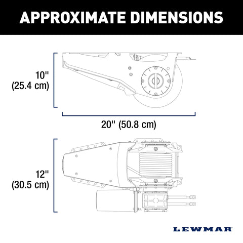 Venta Pontoon Anchor Winch Heavy Duty Electric Bow Mount With 220 Lb Load Capacity, 92 Ft Three Strand Rope, 6 Ft Chain, 400W IP66 Marine Motor, Slackline Sensor Cut Off Switch, Easy Foot Switch Deployment, 12V Power Supply, approximate dimensions 20 x 12 x 10 in