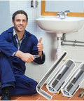 Super Tough Heavy Duty Forged Steel Thread Retapper And Broken Bolt Extractor with plumber fixing sink drain.