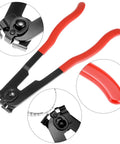 Clamp pliers from Universal Car Inner Tie Rod Boot Kit with red handles and close-up views of cutting mechanism.
