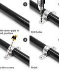 Installation steps for Ten Pack Two Inch Stainless Steel Conduit Clamps With Two Hole U Brackets For Fifty Millimeter Pipes