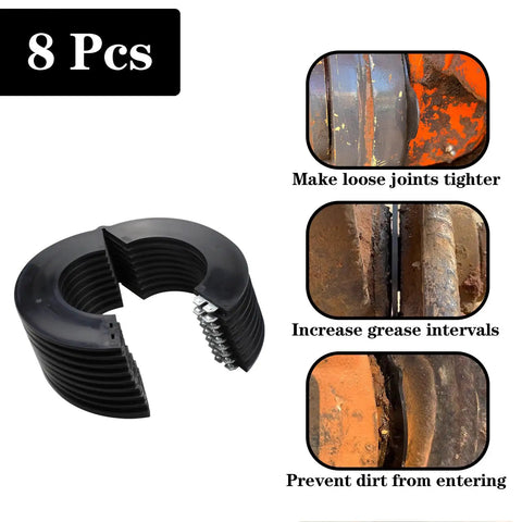 Eight Pack 50mm Excavator Bucket Pin Shim Kit Detachable for Excavator and Skid Steer 3mm Thick Fits Cat 308 308Cr 308E2