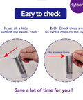 Using Pink Coin Roller Tube Set for Quick And Accurate Change Counting tutorial with coin stack demonstration.