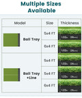 Size and thickness options for 6x4Ft Golf Practice Mat With Built In Ball Tray Alignment Line EVA Foam Base Durable Turf And 3 Tees