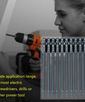 Grab These 10Pcs S2 Alloy Steel Screwdriver Bits With 100Mm Length And T10 Security Star Hex Shank Design For Heavy Torque Drills Rust Proof Power Tools, 10-piece set in drill use
