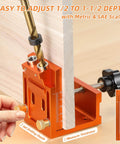 All In One Pocket Hole Jig Kit For Super Strong Hidden Joints With 15 Degree Adjustable Drill Guide Easy Angled Hole Setup