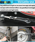 Fifteen Point Five Inch Wrench Extender Bar For Maximum Leverage And Torque Amplification used for tightening bolts in various tools and vehicles