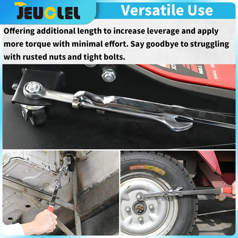 Fifteen Point Five Inch Wrench Extender Bar For Maximum Leverage And Torque Amplification used for tightening bolts in various tools and vehicles