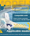 Polaris Zodiac Pool Cleaner 280 Rebuild Kit With Wheel Set Drive Shaft Turbine Bearings Sweep Hose All Purpose Bag Wheel Bearings And Tailsweep Pro For 180 280 TR28P Models Plug And Play Install product image