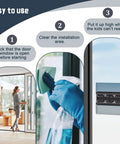 Easy installation instructions for Two Pack Sliding Door Lock For Child Safety On Sliding Glass Doors And Windows With Extra Strong Adhesive