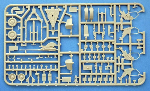 1 72 Scale Flak 36 Anti Aircraft Gun With Sd Ah 52 Trailer Plastic Model Kit sprues with detailed parts
