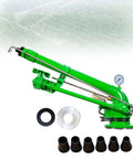 Heavy Duty Farm Irrigation Sprinkler With 360 Degree Spray For Wide Coverage, Includes 6 Replacement Nozzles