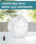 Posi-Temp Compatible One-Handle Tub And Shower Handle Kit Replacement in chrome with Moen 1222 compatibility shown