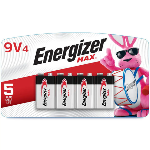 Beast Mode Nine Volt Alkaline Batteries Four Pack built tough for smoke detectors and heavy duty toys.