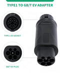 Type 1 To GB T EVSE Converter Linking Your American J1772 Station Straight To Any China Standard EV With This Boss Tier 32A 7.2KW Portable Charging Adapter, showcasing Type 1 socket and GB/T plug.