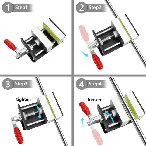 Heavy Duty Golf Shaft Clamp For Quick Shaft Replacement And Club Grip Setup Aluminum Vise Clamp Grip Tool instructions