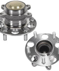 Rear Wheel Hub And Bearing Assembly 512450 For Honda Civic 2013 2014 2015 With ABS 5 Lug 2 Piece Set showing metal finish