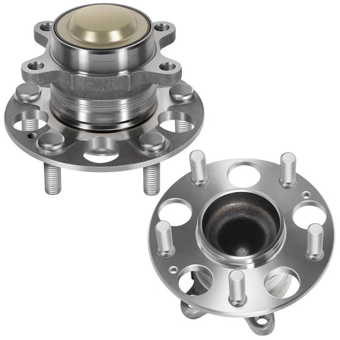 Rear Wheel Hub And Bearing Assembly 512450 For Honda Civic 2013 2014 2015 With ABS 5 Lug 2 Piece Set showing metal finish