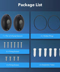 Package contents of Infrared Gate Sensor Kit For Outdoor Gates And Garage Doors Photo Eye IR Beam Safety Sensor Photocell