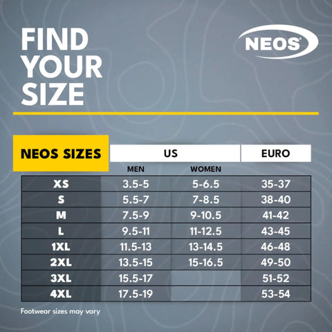Size chart for Expandable Insulated Overboots With Threaded Outsole For Everyday Footwear, 2XL, 15 Inch Height, gray, various sizes