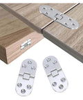 Stainless steel zinc alloy rotating concealed hinges for cabinets and drawers on wooden surfaces