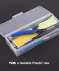 Ten Piece Model Tools Craft Set For Beginners To Pros Modeler Building Kit with tools in a clear plastic container box