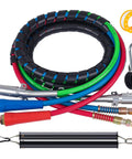 Heavy Duty Semi Truck Air Lines Kit With 12 Ft Red And Blue 3 In 1 ABS Power Line Air Hoses, Double Tender Spring Kit, Stainless Steel Clamps For Truckers And Trailers product components