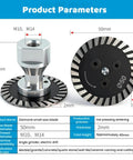Hardcore Diamond Carving Wheels For Angle Grinders Built Tough Blades 50mm diameter for granite, marble, tile cutting, wet or dry use.