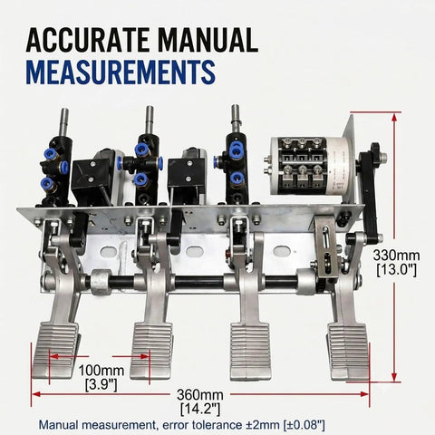 4 Pedal Tire Changer Foot Control Assembly With Heavy Duty Steel Frame And Aluminum Pedals Pneumatic Air Valve System