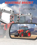 Rock Solid Magnetic Side Mirror For Tractors And Lawn Mowers With Slick Wide Angle Convex Glass And Knockout Vibration Free Install For Heavy Duty Grind Days, adjustable bracket showcased.