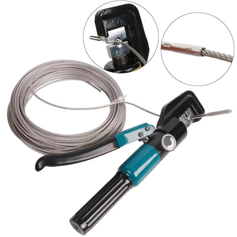 Crimping tool with coiled cable for 10 Pack 3 By 16 Inch Cable Railing Swage Threaded End Fittings Tension Terminals For Deck Railing 316 Stainless Steel Marine Grade Easy Install Indoor Outdoor Cable Rail Hardware.
