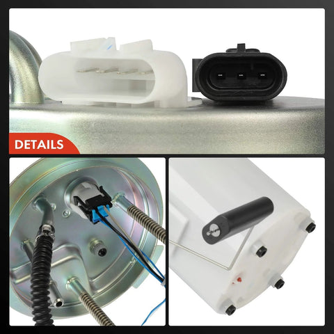 Electric Fuel Pump Module Assembly With Pressure Sensor For Chevy Tahoe And GMC Yukon 2005 2006 2007 V8 5.3L Flex Two Tube Ports