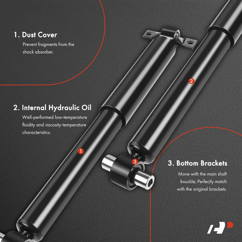 Rear Pair Shock Absorbers For Honda Pilot 2009 Through 2015 V6 SUV Driver And Passenger Side Fit with hydraulic oil and dust cover