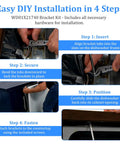 Easy installation guide for Heavy Duty Countertop Dishwasher Mounting Brackets, 4 Pack With Screws, No Sweat Replacement For WD01X21740.