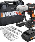 Two In One Cordless Drill And Driver With Instant Bit Switch 20V Power Share System Electronic Torque Control Includes 67 Piece Kit