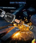 Close-up of Premium 23Pcs Loner Plasma Consumables Kit for Cutting Torch 040 Inch Nozzle and Swirl Ring, parts visible.