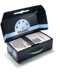 Granat D125 GR Set Sanding Discs For VOC Varnishes And Hard Substrates With Clog Resistant Coating displayed in open box