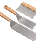 Heavy Duty Griddle Spatula Set With Stainless Steel Spatulas And Griddle Scraper Commercial Grade Kitchen Tools For Grill Masters