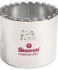 Diamond Grit Hole Saw For Small Holes, 2 1/8 Inch Diameter, shown with Starrett branding and grit edge detail