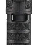 Front view of PolyTac 90X LED Right Angle Flashlight With 500 Lumens, 7000 Candela And 167 Meter Beam showing rugged grip.