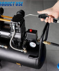 High Flow Pistol Grip Air Blow Gun With One Quarter Inch Nickel Plated Iron Air Plug for compressors in use