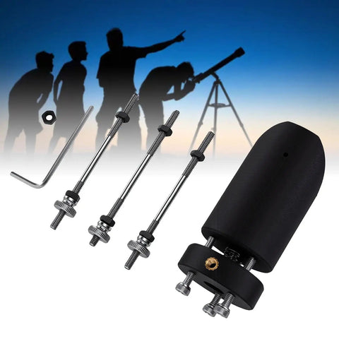 Newtonian Reflector Telescope Mount With ABS Iron Rod Holder for 35mm Mirror and 160mm Tube with stargazing silhouette.
