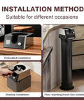 Absolute Knockout Electric Portafilter Cleaner And Automatic Espresso Puck Remover with three installation methods shown.
